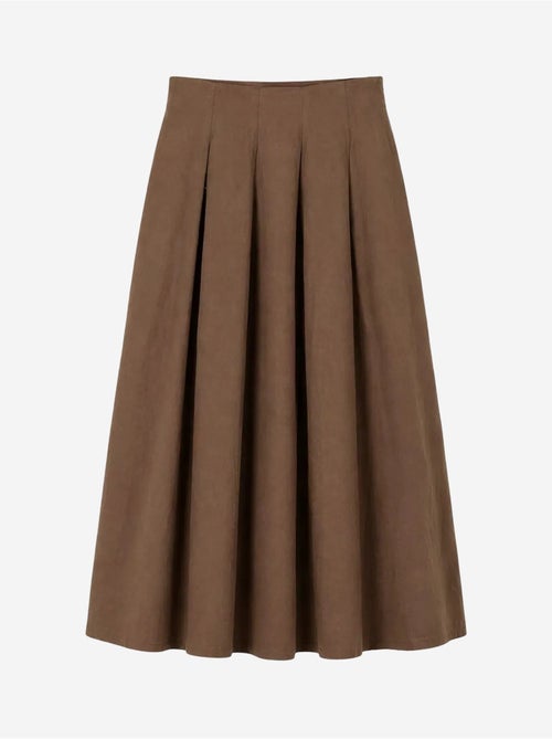 Midi-rok met hoge taille in a-lijn mixray - Kiabi Midi-rok met hoge taille in a-lijn mixray - Kiabi