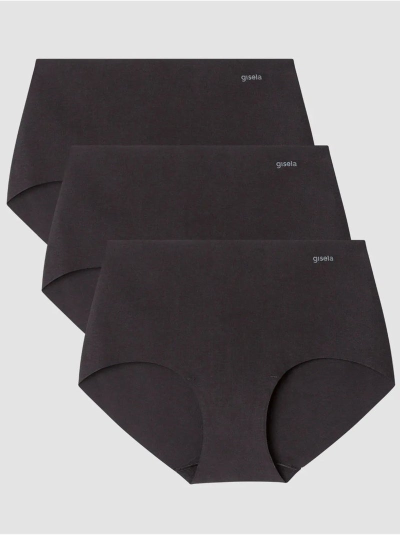 Midi slip katoenen stof Zwart - Kiabi