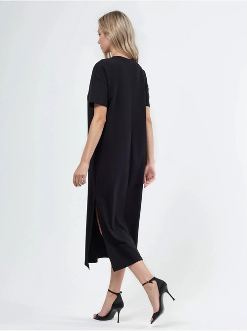 Midi t-shirt-jurk met ronde hals busem - Kiabi Midi t-shirt-jurk met ronde hals busem - Kiabi