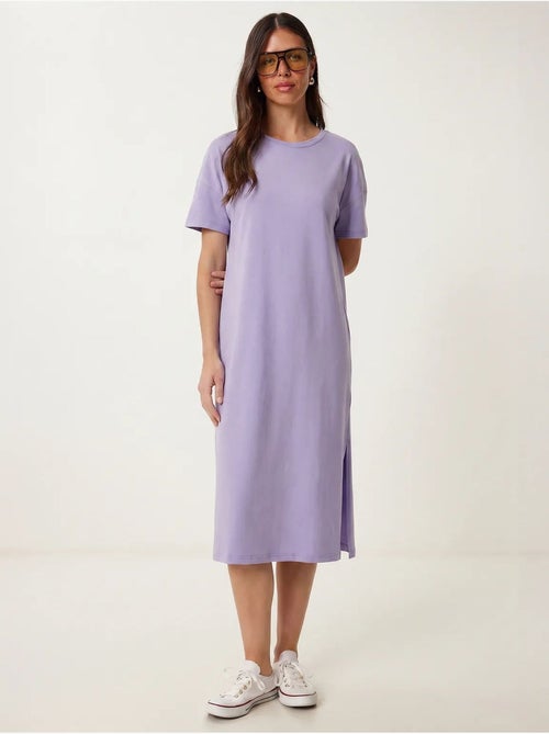 Midi t-shirtjurk van katoen met ronde hals istanbul - Kiabi Midi t-shirtjurk van katoen met ronde hals istanbul - Kiabi