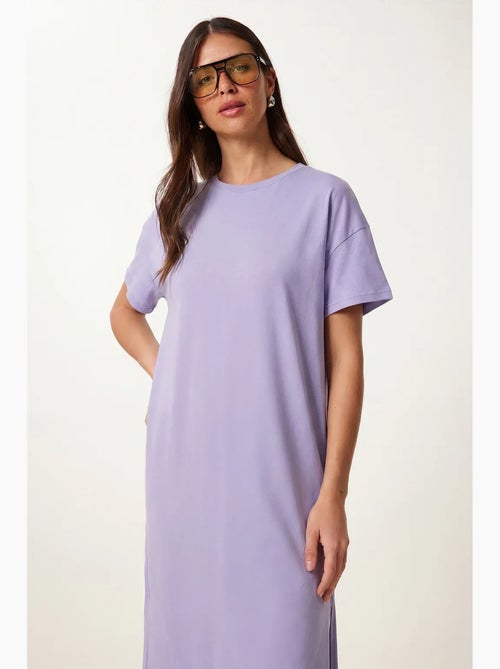 Midi t-shirtjurk van katoen met ronde hals istanbul - Kiabi Midi t-shirtjurk van katoen met ronde hals istanbul - Kiabi