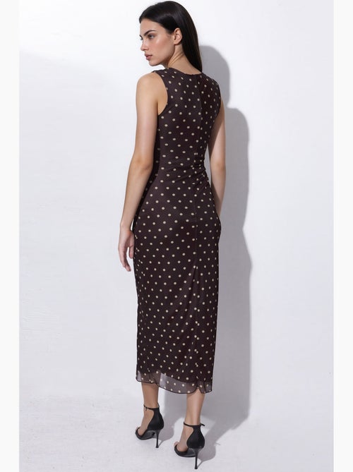 Midi tule jurk met polkadots en ronde hals hiccup - Kiabi Midi tule jurk met polkadots en ronde hals hiccup - Kiabi