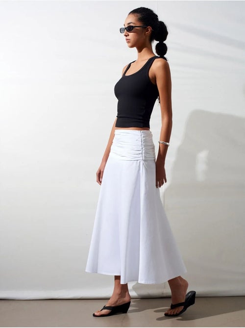 Midirok in a-lijn met hoge taille dilvin - Kiabi Midirok in a-lijn met hoge taille dilvin - Kiabi