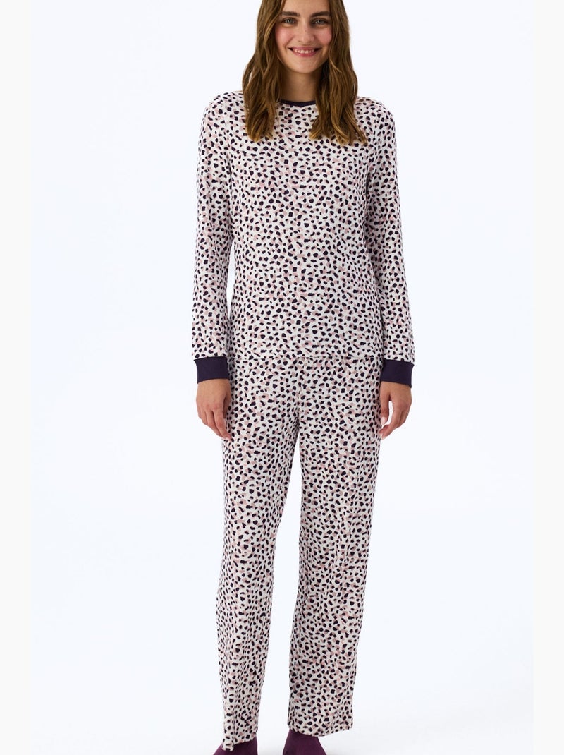 Midnight mood bedrukte pyjamabroek penti Gebroken wit - Kiabi