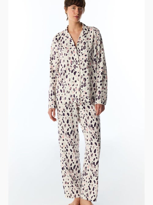 Midnight mood pyjamaset met hemd en lange broek penti - Kiabi Midnight mood pyjamaset met hemd en lange broek penti - Kiabi