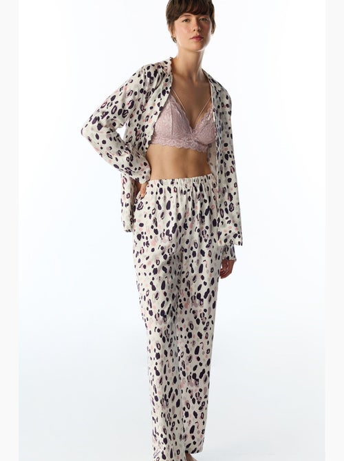 Midnight mood pyjamaset met hemd en lange broek penti - Kiabi Midnight mood pyjamaset met hemd en lange broek penti - Kiabi