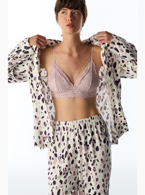 Midnight mood pyjamaset met hemd en lange broek penti - Kiabi Midnight mood pyjamaset met hemd en lange broek penti - Kiabi