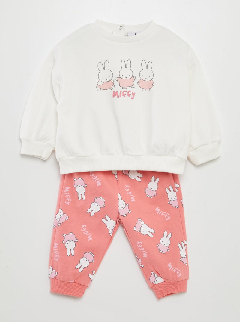 'Miffy'-setje - Sweater + joggingbroek - 2-delig WIT - Kiabi