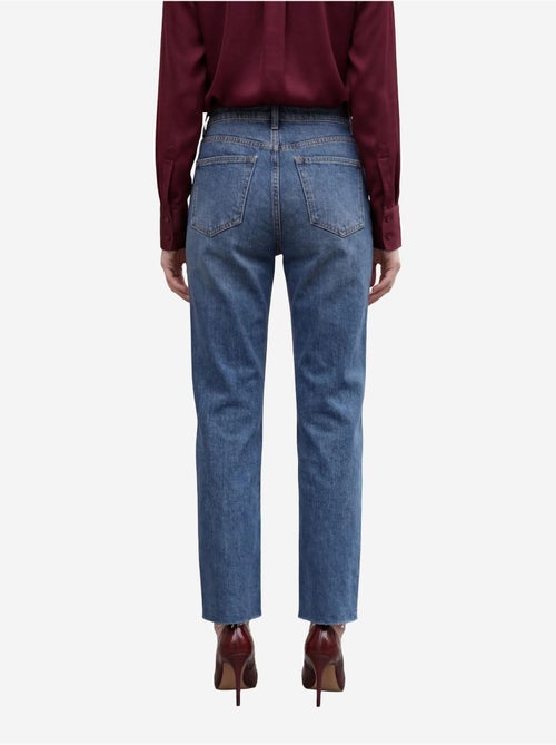 Mijn mode hoge taille, enkellange, rechte pijpen, spijkerbroek met zakken my fashion - Kiabi