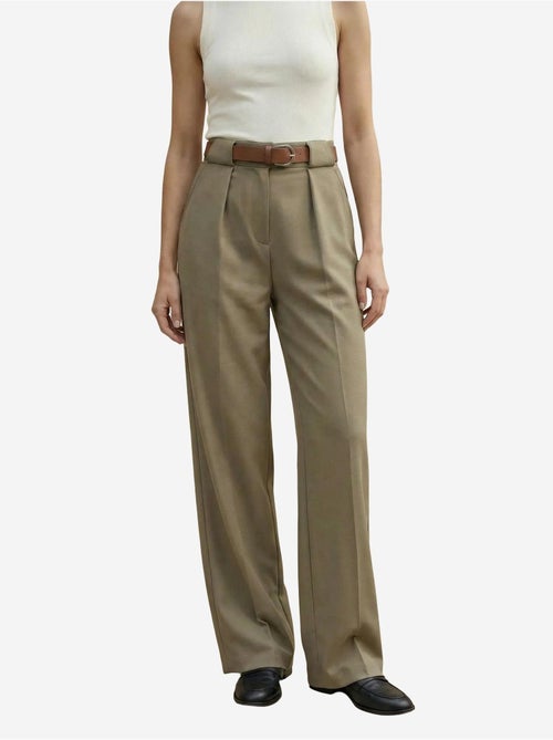 Mijn mode hoge taille geplooide wijde pijpen broek my fashion - Kiabi Mijn mode hoge taille geplooide wijde pijpen broek my fashion - Kiabi