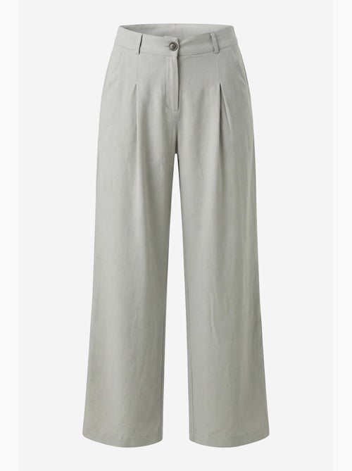 Mijn mode hoge taille geplooide wijde pijpen broek my fashion - Kiabi Mijn mode hoge taille geplooide wijde pijpen broek my fashion - Kiabi