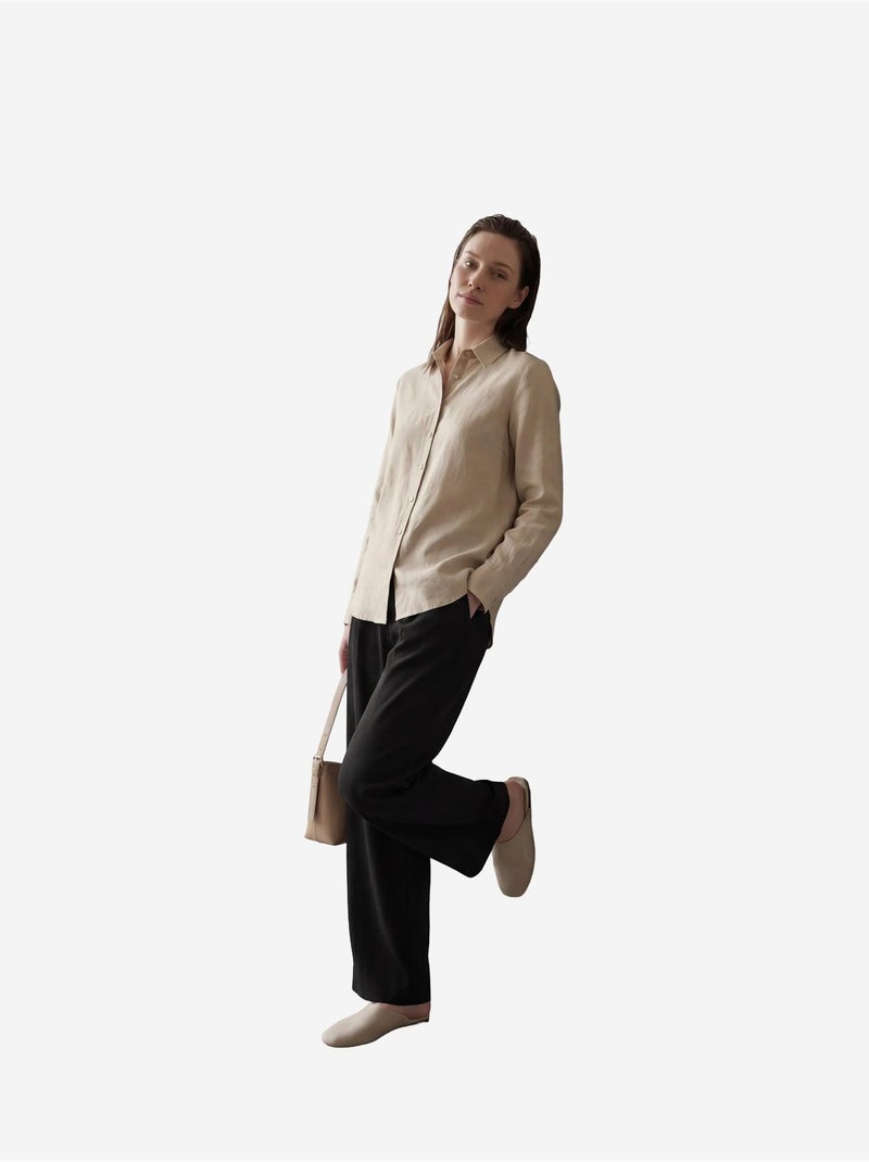 Mijn mode hoge taille geplooide wijde pijpen broek my fashion Zwart - Kiabi