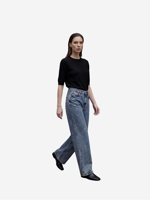 Mijn mode hoge taille, wijde pijpen, spijkerbroek met zakken my fashion - Kiabi Mijn mode hoge taille, wijde pijpen, spijkerbroek met zakken my fashion - Kiabi
