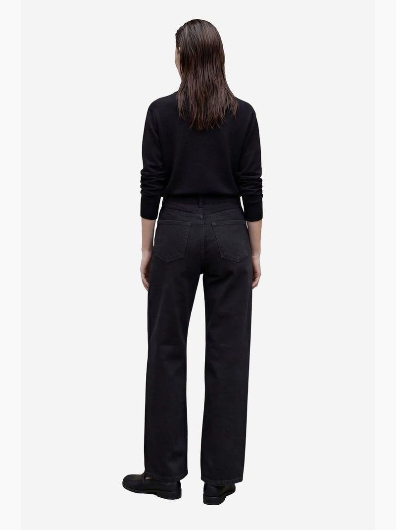 Mijn mode hoge taille, wijde pijpen, spijkerbroek met zakken my fashion Zwart - Kiabi