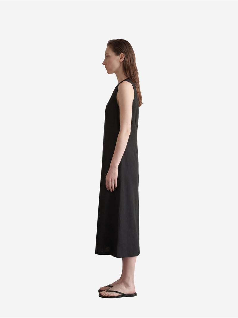 Mijn mode mouwloze maxi-jurk met u-kraag en uitsnijdingen my fashion Zwart - Kiabi