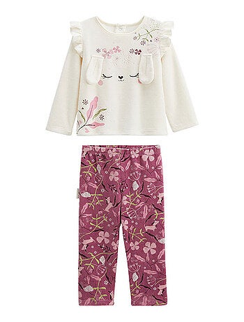 Mila tweedelige velours pyjama voor kinderen