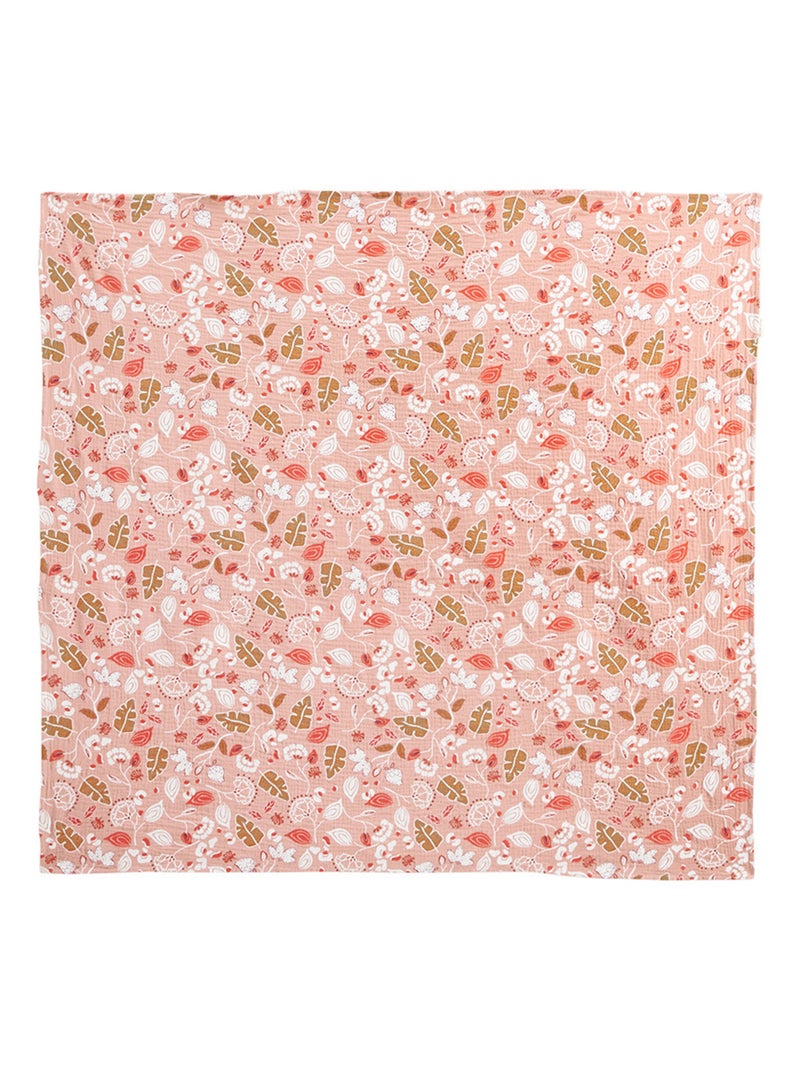 Mindanao katoenen gaas sjaal, 100 x 100 cm Roze - Kiabi