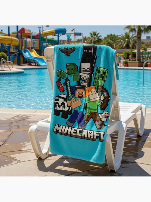 Minecraft - Polyester handdoek  jongen - Kiabi