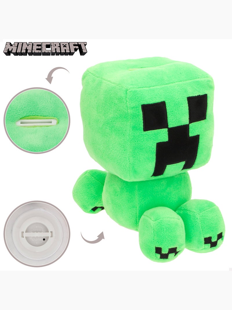 Minecraft pluche spaarpot voor kinderen, 20 cm Groen - Kiabi