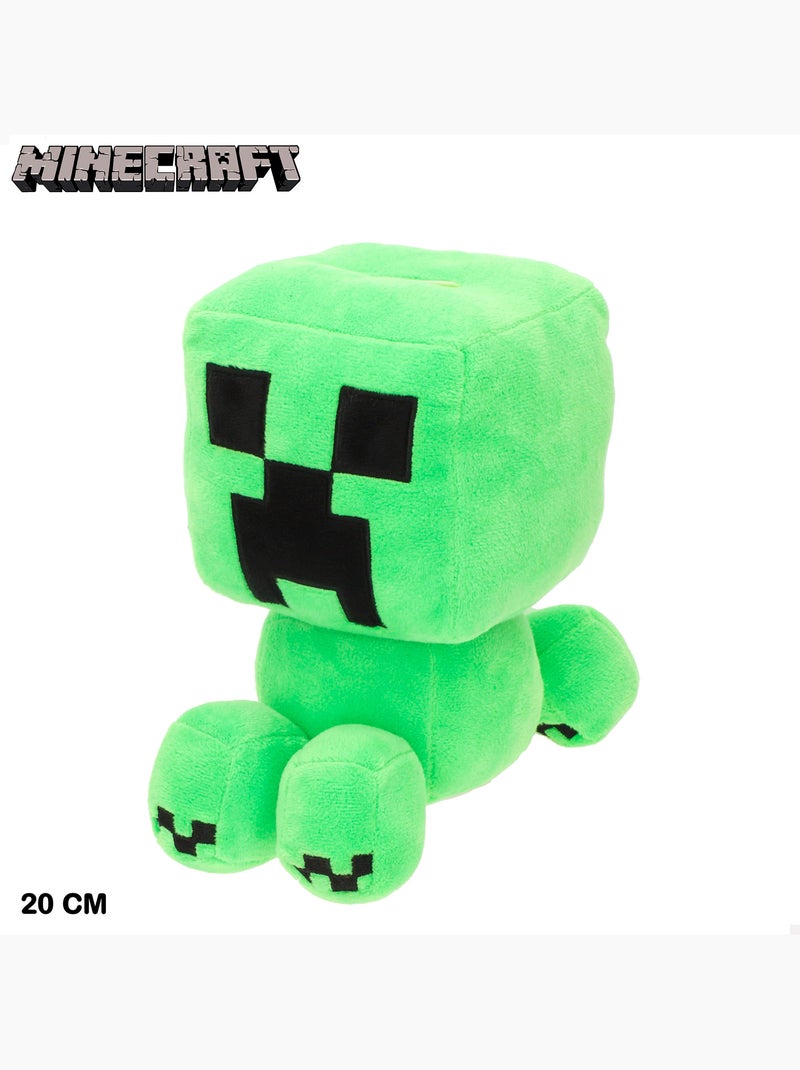 Minecraft pluche spaarpot voor kinderen, 20 cm Groen - Kiabi