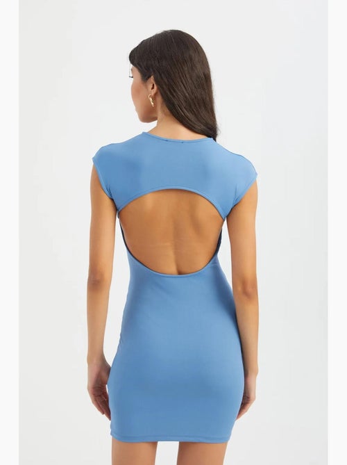 Mini bodyconjurk met ronde hals, kapmouwen en uitsparing op de rug hiccup - Kiabi Mini bodyconjurk met ronde hals, kapmouwen en uitsparing op de rug hiccup - Kiabi