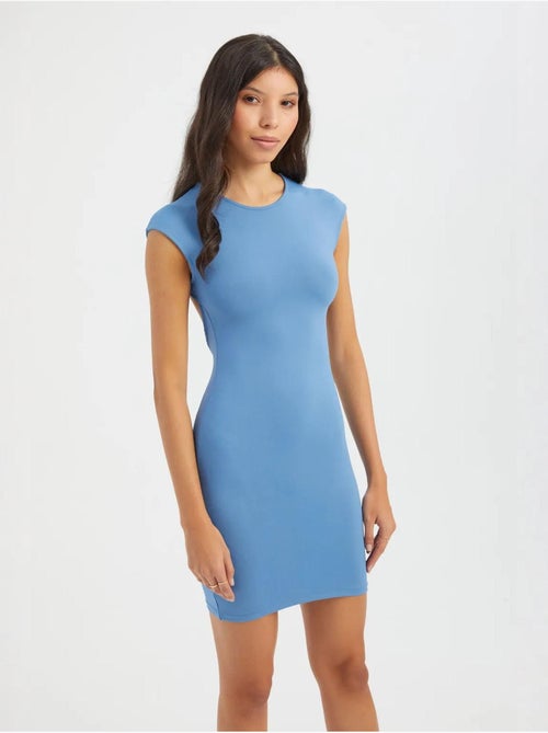 Mini bodyconjurk met ronde hals, kapmouwen en uitsparing op de rug hiccup - Kiabi Mini bodyconjurk met ronde hals, kapmouwen en uitsparing op de rug hiccup - Kiabi