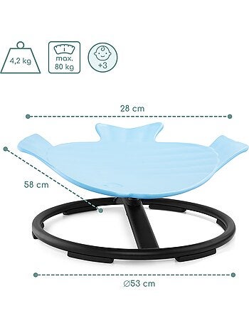 Mini carrousel enfant siege sensoriel rotatif poisson mamabrum 80kg
