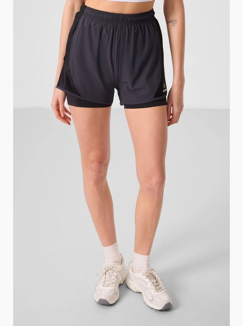 Mini damesshort om in te stappen tommy Grijs Zwart - Kiabi