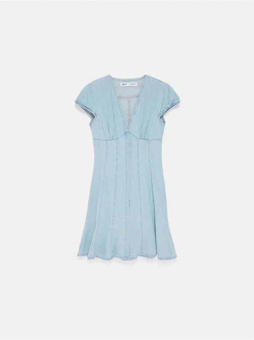 Mini denim jurk in a-lijn dilvin - Kiabi Mini denim jurk in a-lijn dilvin - Kiabi