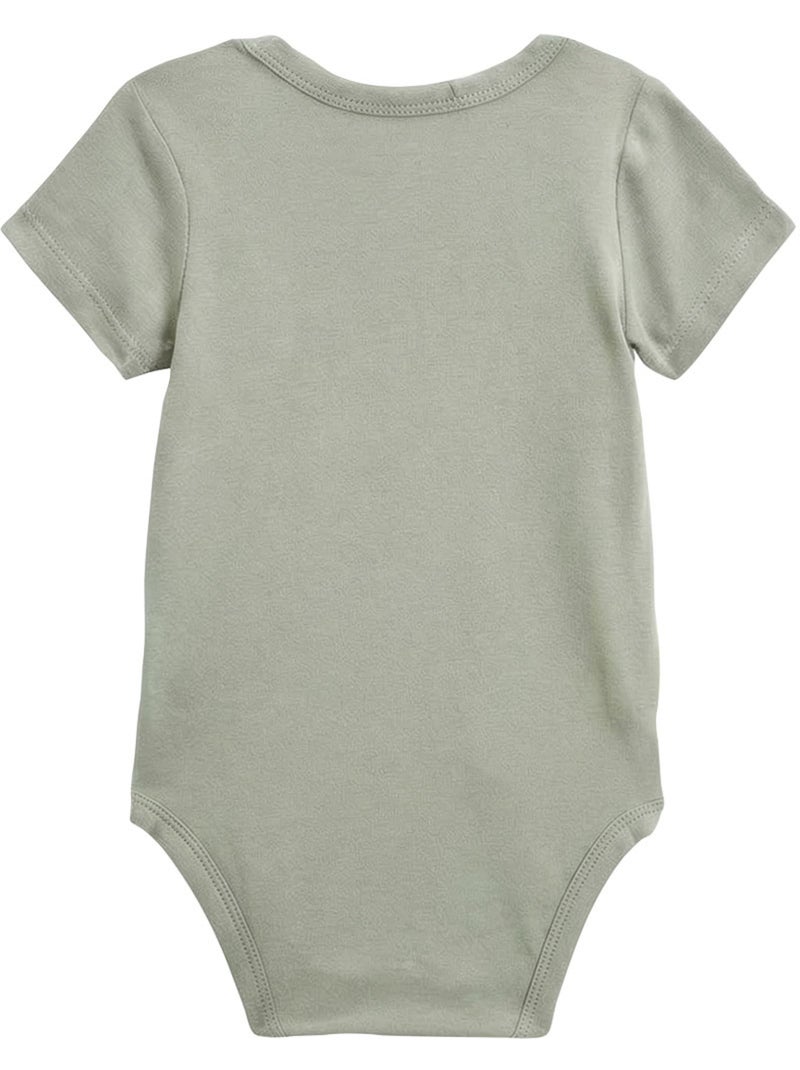 Mini dream 3-pack babyrompertjes met korte mouwen en overslagopening Ecru - Kiabi