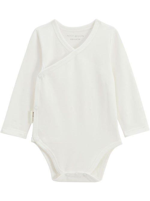 Mini Dream 5-pack babyrompertjes met lange mouwen en overslagopening - Kiabi