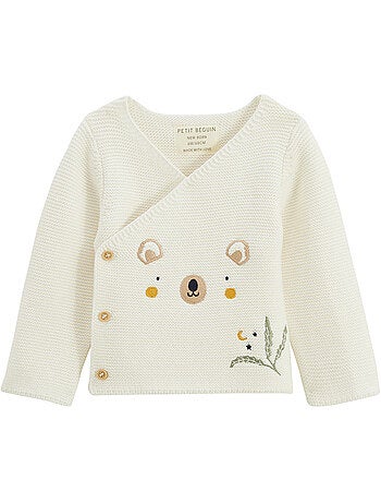 Mini dream baby set: vestje en broekje met gebreide voetjes