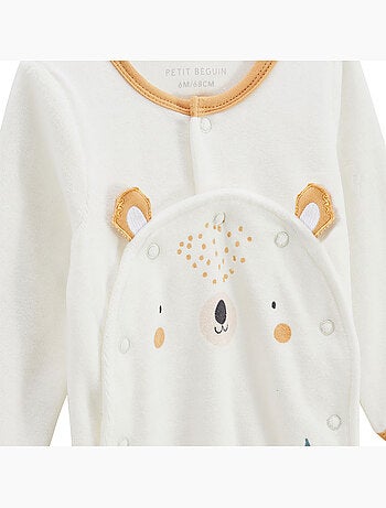 Mini dream velours babypyjama met brugsluiting