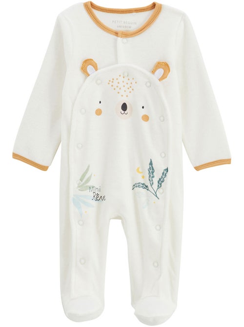 Mini Dream velours babypyjama met brugsluiting - Kiabi