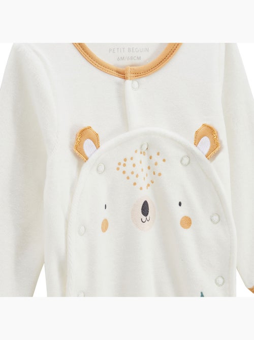 Mini Dream velours babypyjama met brugsluiting - Kiabi