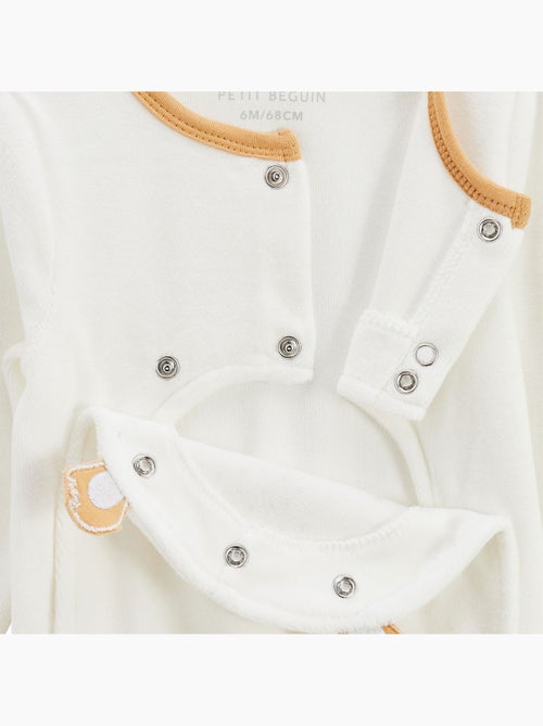 Mini Dream velours babypyjama met brugsluiting - Kiabi