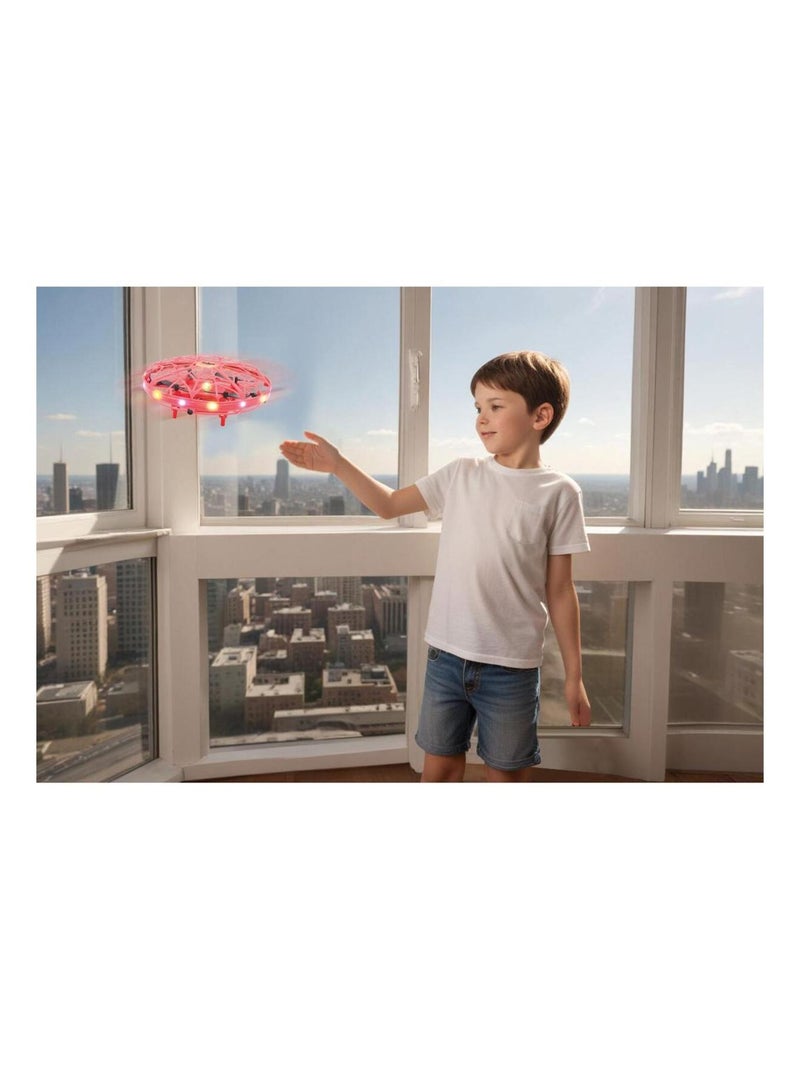 Mini drone à contrôle gestuel mains libres, rechargeable Rouge - Kiabi