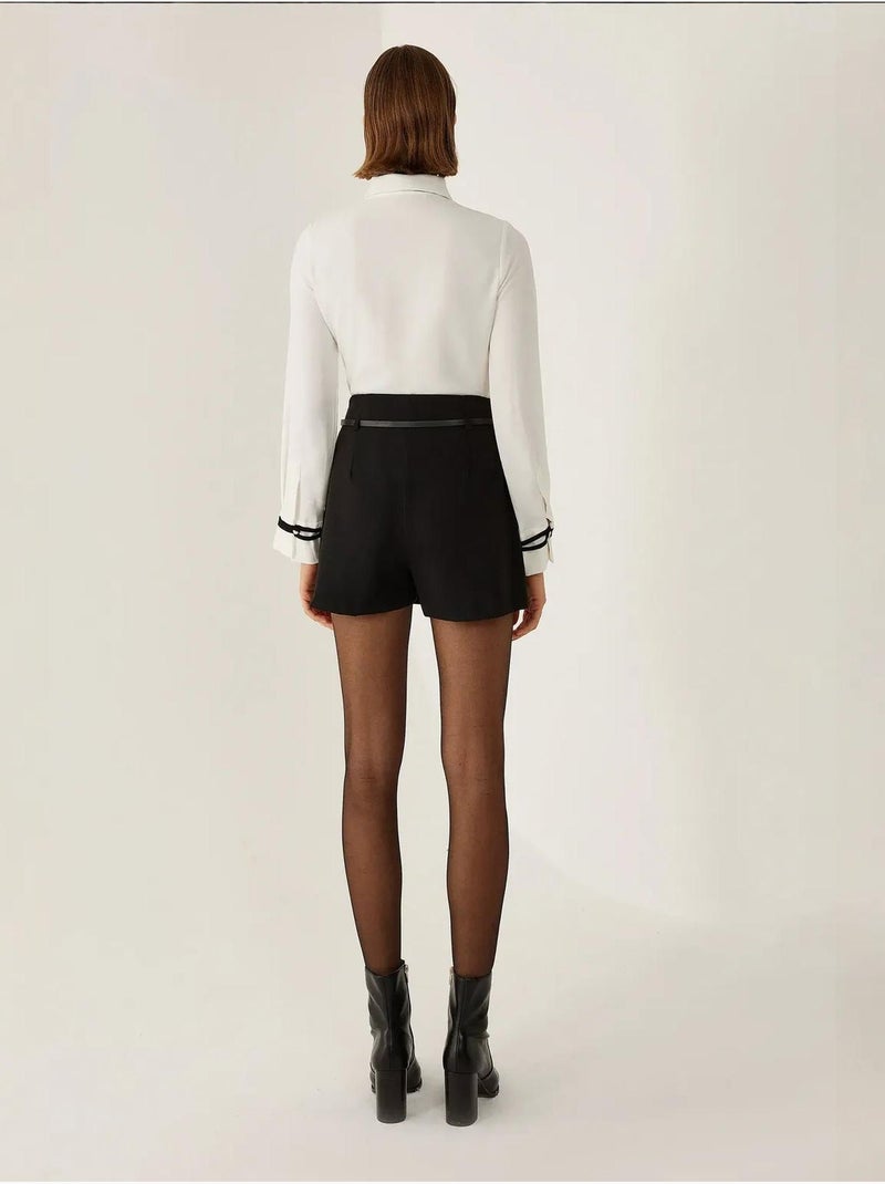 Mini-jupe ceinturée hiccup Noir - Kiabi
