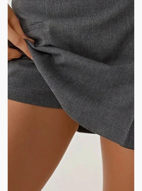 Mini-jupe droite taille haute hiccup - Kiabi