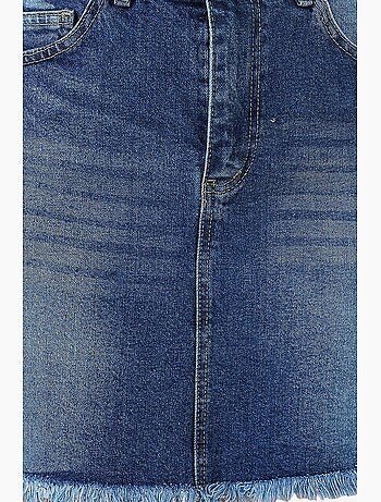Mini-jupe en jean à franges bdart