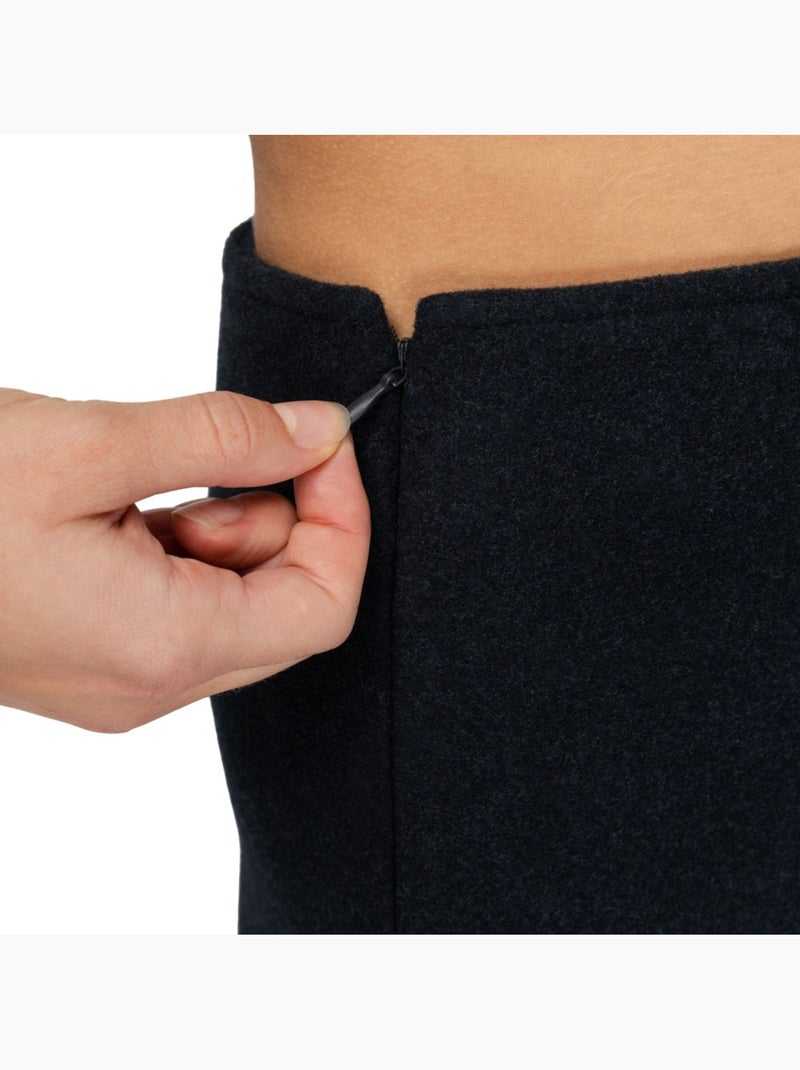 Mini-jupe en laine femme femme tivoli-w Noir - Kiabi