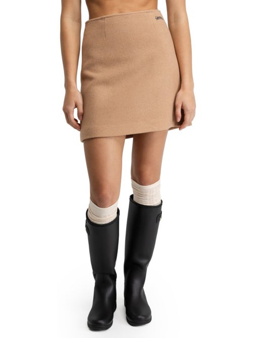 Mini-jupe en laine femme femme tivoli-w sand - Kiabi