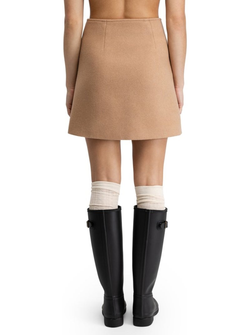 Mini-jupe en laine femme femme tivoli-w sand Beige - Kiabi