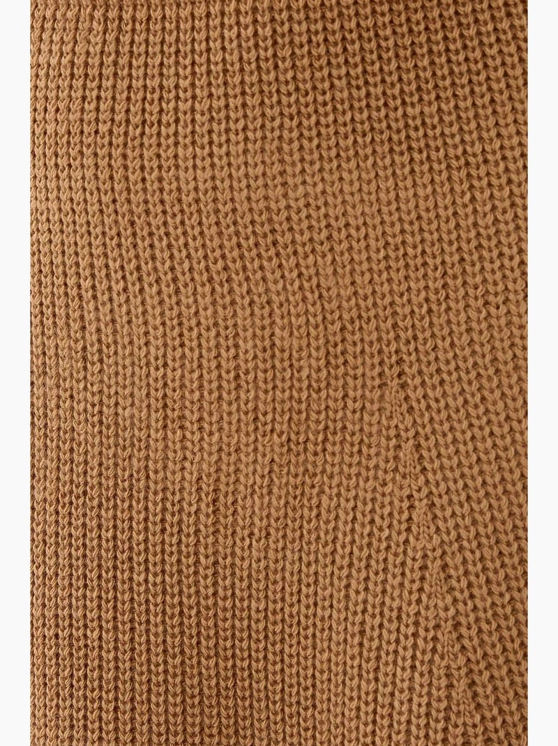 Mini-jupe en tricot hiccup Marron - Kiabi