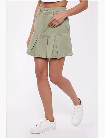 Mini-jupe plissée taille haute hiccup