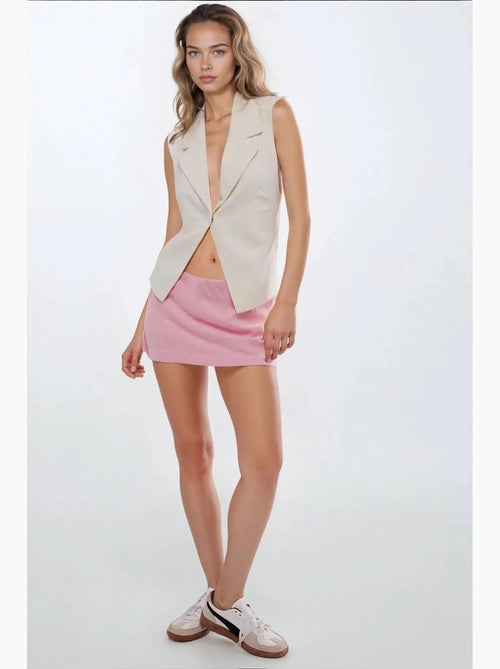 Mini-jupe taille basse hiccup - Kiabi