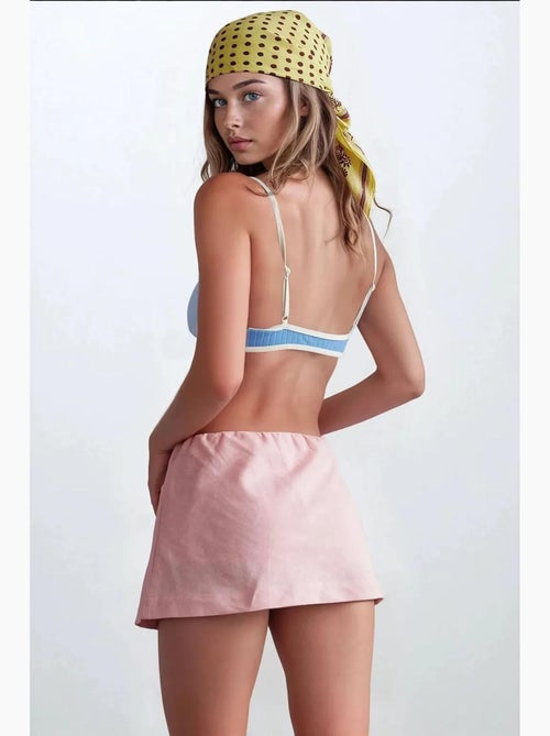 Mini-jupe taille basse hiccup - Kiabi