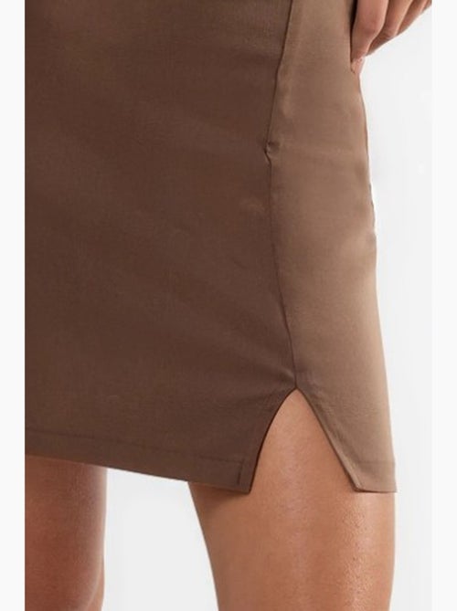 Mini-jupe taille haute avec fermeture éclair hiccup - Kiabi