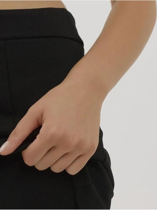 Mini-jupe texturée avec taille élastique hiccup - Kiabi