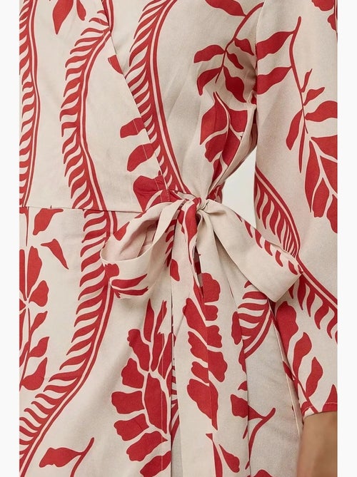 Mini-jurk met bloemen v-hals hiccup - Kiabi Mini-jurk met bloemen v-hals hiccup - Kiabi